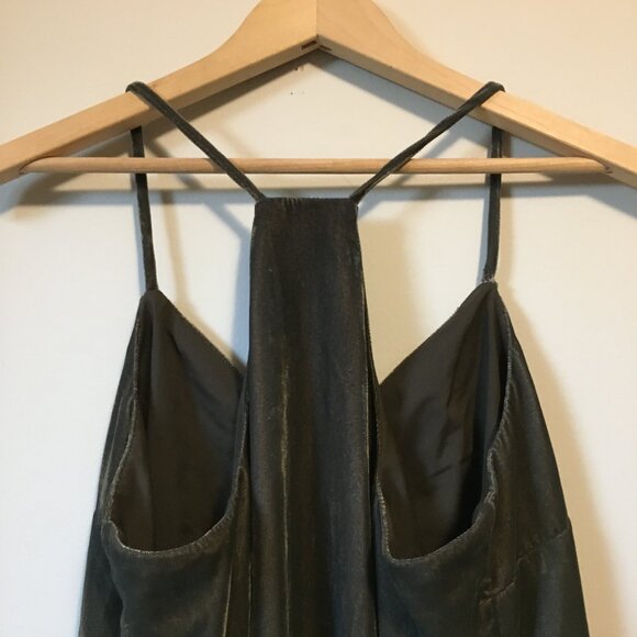 Velvety Banana Republic Dark Olive String Strap V-Neck Cami - Picture 6 of 16
